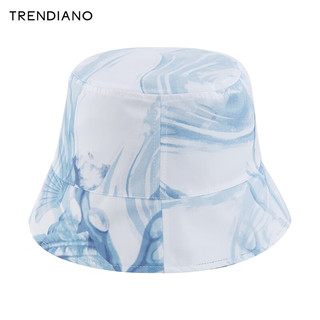 TRENDIANO时尚双面渔夫帽2024年夏季潮流舒适百搭男款 白底花 F 均码