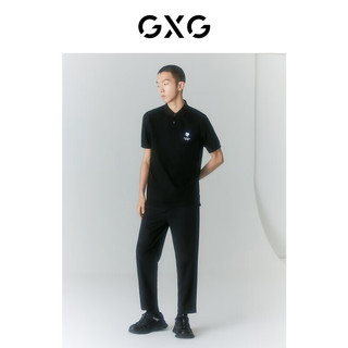 GXG奥莱 多色多款简约基础休闲裤男士合集 黑色休闲裤GD1020546CTD 165/S