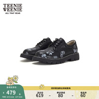 Teenie Weenie小熊2024年早春黑色皮鞋乐福鞋英伦风质感女时尚 黑色 39
