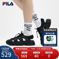 斐乐（FILA）猫爪凉鞋女鞋2024夏季溯溪户外沙滩鞋凉拖老爹鞋子 黑-BK 40