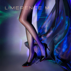 Limerence M 涞觅润丝 丝袜无缝裆超薄丝滑油亮性感过膝连裤袜 碳黑色 闭裆L码(