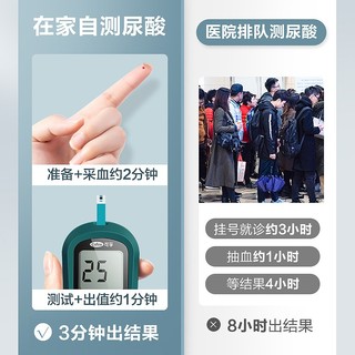 可孚尿酸测试仪试纸  适用于UA01/UA02型 含100支尿酸试纸+100支采血针（不含仪器）