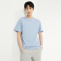 GIORDANO 佐丹奴 2024春夏款纯棉针织品牌压花绣线圆领短袖T恤男款