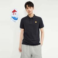 GIORDANO 佐丹奴 2024年春夏款老虎牙刷绣弹力莱卡珠地针织短袖POLO男款