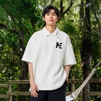 百亿补贴：Semir 森马 POLO衫男夏季新款oversize字母刺绣时尚宽松翻领针织情侣上衣