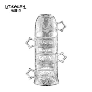 LOVWISH 乐唯诗 X 中国航天 玻璃杯 4件套 皓月白