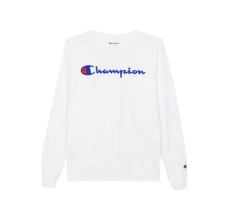 Champion 草写logo纯色男士圆领长袖T恤 GT78H-Y06794-045