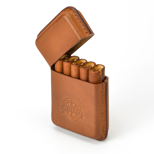 ONE LEATHER 一皮树膏牛皮手工烟盒10支装独立装高级原创意个性便携雅致