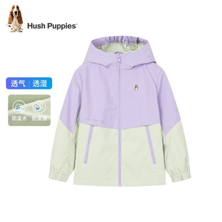 暇步士（Hush Puppies）童装男童女童薄外套2024春装儿童外套柔软舒适三防面料时尚 炫彩黄 155cm(偏大半码)