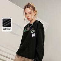 Champion 春女款多色可爱拼接logo圆领卫衣轻薄绒