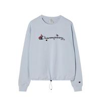 Champion 女款百搭草写印花LOGO收下摆卫衣