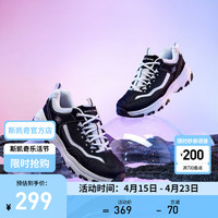 SKECHERS 斯凯奇 奥利奥熊猫鞋女鞋增高复古鞋运动鞋网面透气休闲鞋潮流鞋子 白色 8730065-BKW 黑色/ 38