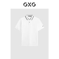 GXG 男2024年夏季新品多色男士撞色刺绣时尚休闲翻领Polo衫男短袖