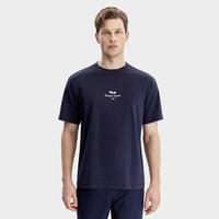 FILA 斐乐 男装夏季运动T恤男网球系列简约时尚宽松针织短袖衫