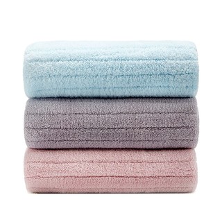 毛巾成人强吸水加厚情侣洗脸巾洁面巾不易掉毛家用干发巾3条