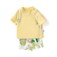 巴拉巴拉 男童短袖套装婴儿夏装宝宝衣服两件套纯棉舒适萌趣可爱潮