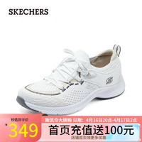 斯凯奇（Skechers）女士一脚蹬运动休闲鞋104625 白色/橘灰色/WTNT 36
