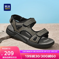 海澜之家HLA凉鞋男士耐磨户外休闲运动凉鞋沙滩鞋HAALXM2DBH011 灰色38
