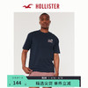 HOLLISTER 24春夏美式宽松短款短袖T恤 男女装 KI323-4106 海军蓝 XL (180/116A)