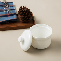 ZGYFJCH 陶瓷炖盅 隔水带盖碗汤盅 中号炖盅420ml（盖+底盘）