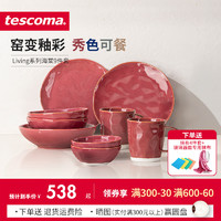 tescoma 泰斯科玛 捷克tescoma Living系列 家用碗碟套装 陶瓷饭碗碟子菜盘茶杯