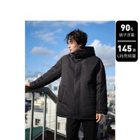 GXG 2023新品冬季简约明线宽松特殊口袋设计保暖连帽羽绒服外套