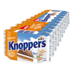 Knoppers 优立享 德国）饼干牛奶花生味威化250g×1条休闲零食夹心