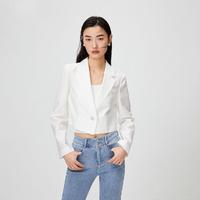 ONLY 春季时尚通勤丝光暗纹西服外套女