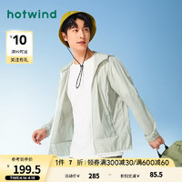 热风（Hotwind）外套男2024年夏季男士休闲凉感透气舒适抗紫外线防晒服 31浅绿 M
