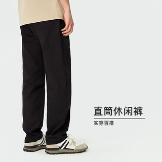 Levi's李维斯24春季男士休闲裤宽松直筒修饰腿型复古潮流百搭 黑色 S