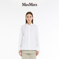 MaxMara 2024春夏女装纯色直筒衬衫1111014206 白色 36