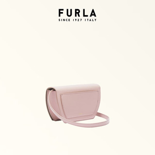 芙拉（FURLA）SFERA春夏牛皮迷你极简女士斜挎包 粉黛色