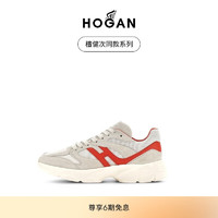 HOGAN【檀健次同款系列】2024H665休闲鞋citywalk漫游鞋 白/灰/红 男款 41