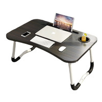 礼奈 笔记本电脑桌床上折叠桌懒人小桌子 木色/长49宽30高23w腿