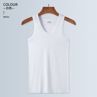 宝娜斯2件装男士棉背心青年薄款透气汗衫运动工字无袖背心男打底衫 白色+灰色 男士背心 XXL