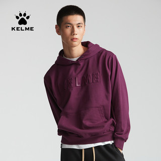 KELME 卡尔美 大LOGO休闲连帽卫衣秋冬宽松套头oversized卫衣