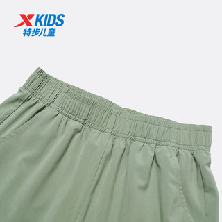 特步（XTEP）童装儿童运动休闲短裤夏季速干运动裤子袭击运动裤 地衣绿 110cm