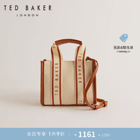 Ted Baker2024春夏棉质帆布女士单肩斜挎手提托特包274608 自然色 小包