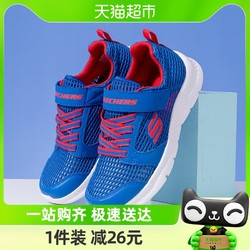 SKECHERS 斯凯奇 童鞋新款大童网面透气运动鞋魔术贴休闲鞋660070L-BLRD