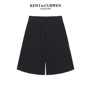 KENT&CURWEN 肯迪文KC夏季玫瑰刺绣纯棉宽松休闲A字短裤女K4771W0011 深蓝 XS