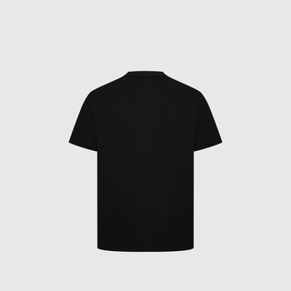 比音勒芬（Biemlfdlkk）【触感功能面料】2024夏季经典撞色logo圆领短袖T恤男士上衣 07黑色 100/M