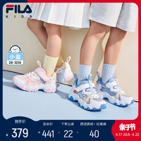 FILA 斐乐 童鞋猫爪鞋2024春夏新款小童男女童复古跑鞋魔术贴运动鞋