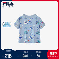FILA 斐乐 童装儿童上衣2024夏季新款小童婴幼童短袖男女童宝宝T恤
