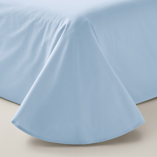 罗莱家纺纯棉床单单件床罩床盖床上用品 晴山蓝床单 230*250cm