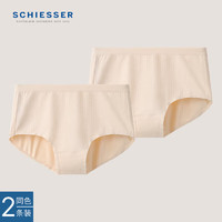 SCHIESSER 舒雅 女士舒美棉弹力高腰平角内裤2条装E0/21035T 肤色7101 XXL