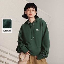 Champion 草写刺绣logo轻薄绒连帽卫衣