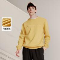 Champion 春百搭男女情侣草写logo刺绣圆领卫衣轻薄绒