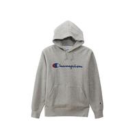 Champion 潮流休闲时尚草写logo印花连帽卫衣