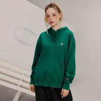 Champion 春男女情侣款百搭刺绣小C logo连帽卫衣