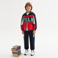 FILA 斐乐 男中大童（130-170）外套男童立领宽松百搭舒适梭织外套